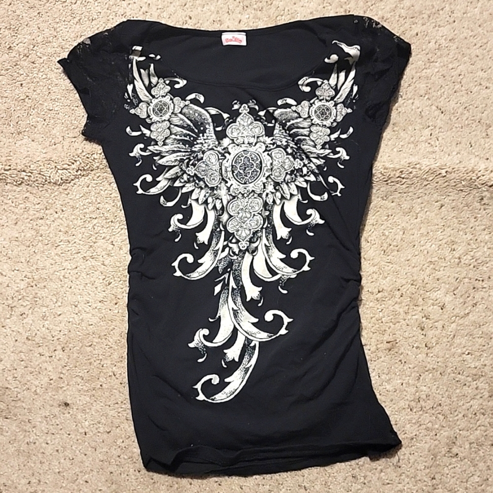 Cross shirt with bling